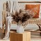 Dried Pampas Grass Decor 17 Inch Bulk Natural Small Pompous Wild Fluffy Pampas Floral Boho Decor Flowers for Wedding Party Farmhouse Home Bathroom Office Kitchen(100 Pcs,Brown)